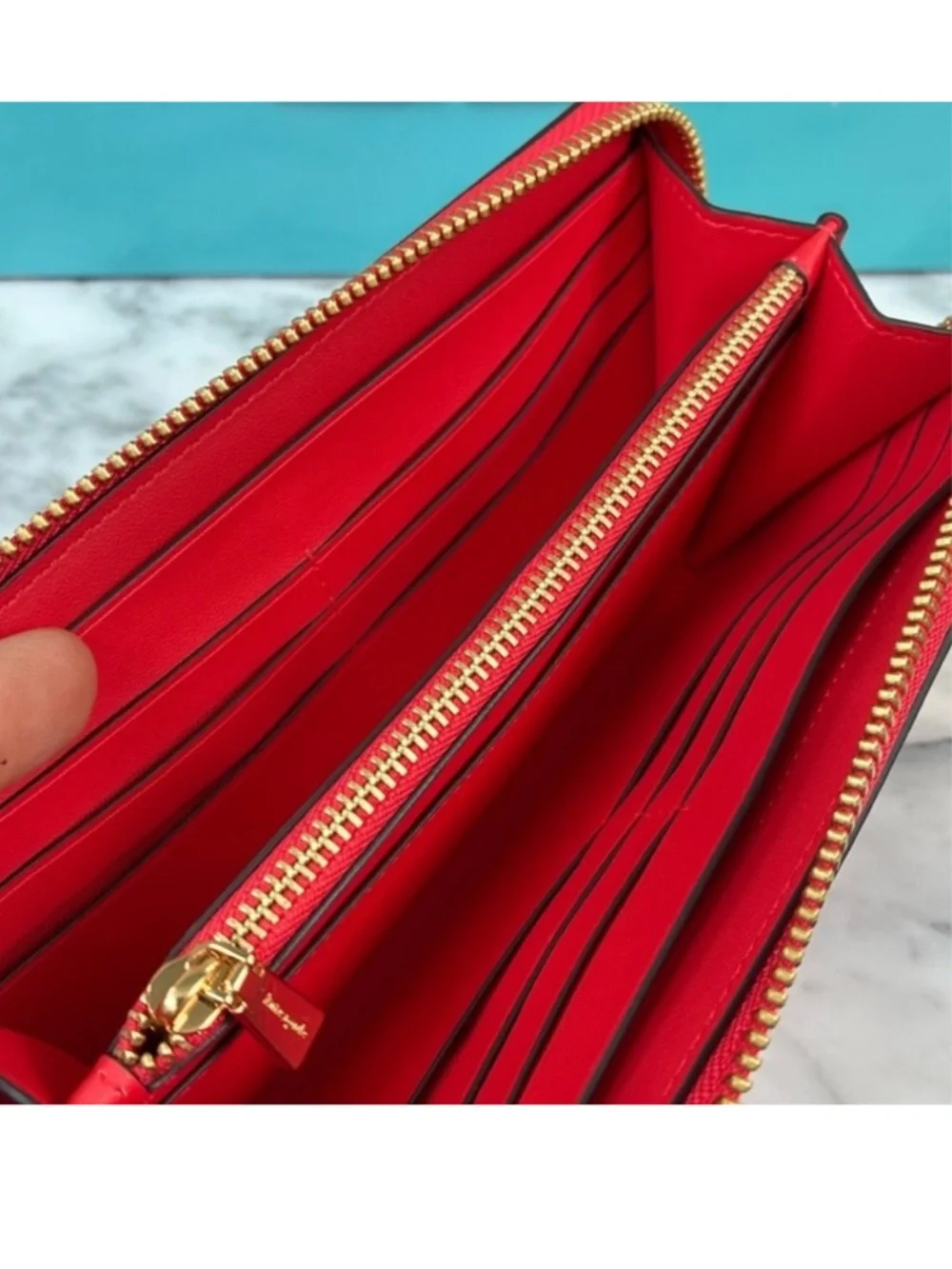 Kate Spade Floral Bandana Pink and Red Wallet (RARE) New With Tags Retails $260 - Picture 5 of 6